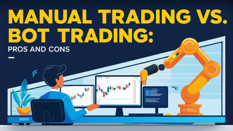Manual Trading vs. Bot Trading: Pros and Cons - Featured image for crypto trading article